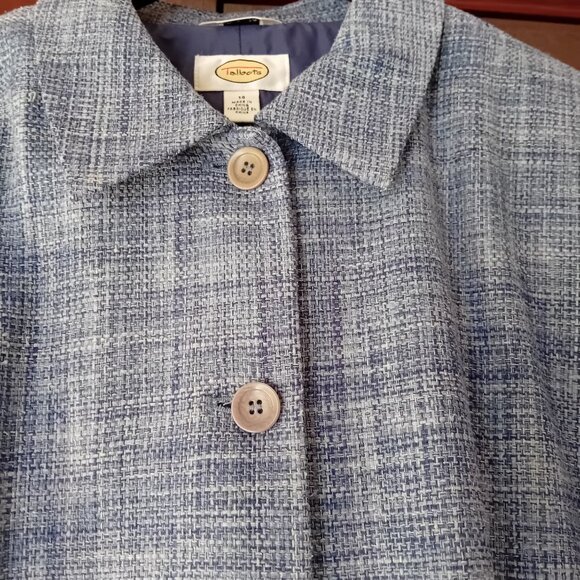 Vintage Talbots Blue Pure Silk Blazer - Picture 7 of 8
